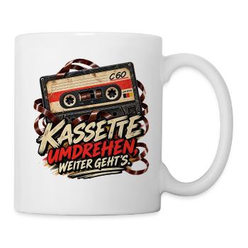 Kassette - Tasse - Weiß - Rechts