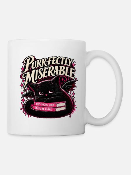 Purr-fectly Miserable Katze - Tasse - Weiß