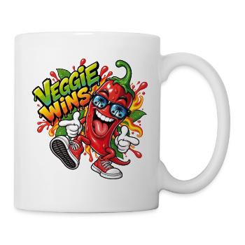 Lustige Peperoni - Tasse - Weiß - Rechts