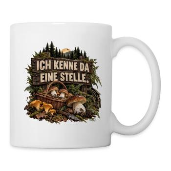 Pilzsammler - Tasse - Weiß - Rechts