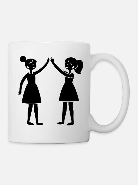 Freundinnen - Tasse - Weiß