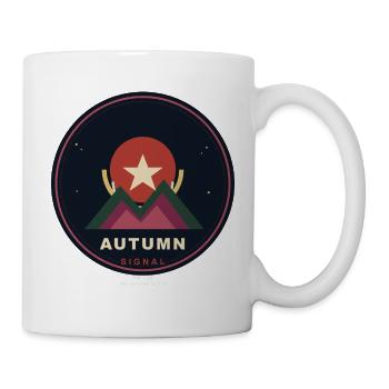 Berglandschaft Herbst Sterne - Tasse - Weiß - Rechts