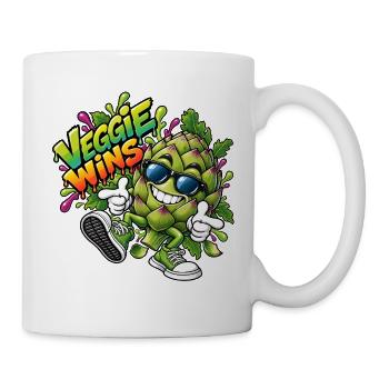 Veggie Wins Artischocke - Tasse - Weiß - Rechts