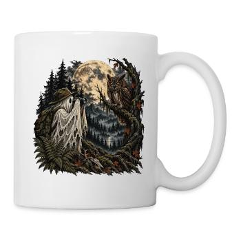 Geisterjäger im Mondscheinwald - Tasse - Weiß - Rechts
