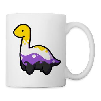 Hugadino – Pride-Lonk, nicht-binär - Tasse - Weiß - Rechts