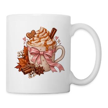 Herzlicher Herbstkaffee Becher - Tasse - Weiß - Rechts