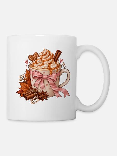 Herzlicher Herbstkaffee Becher - Tasse - Weiß