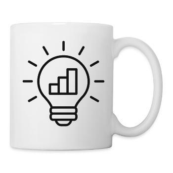 Glühbirnen-Symbol für Geschäftswachstum - Tasse - Weiß - Rechts