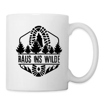 Raus ins Wilde - Naturabenteuer - Tasse - Weiß - Rechts