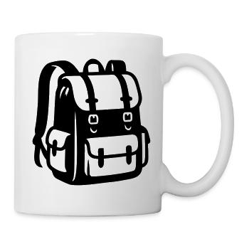 Wanderrucksack Outdoor Icon - Tasse - Weiß - Rechts