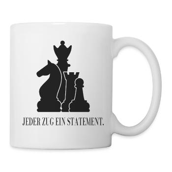 Jeder Zug ein Statement – Schach Design - Tasse - Weiß - Rechts