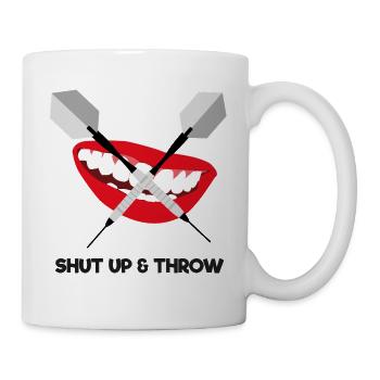 Shut up and throw (dark) - Tasse - Weiß - Rechts