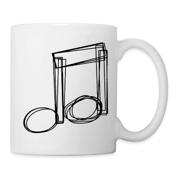 Achtelpaar handgezeichnet - Tasse - Weiß - Rechts