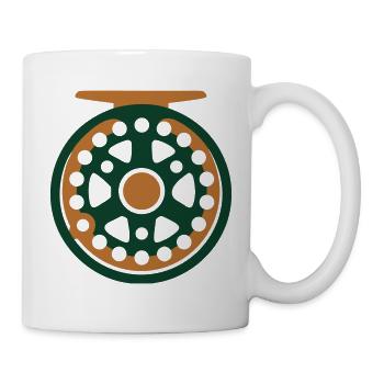 Fliegenrolle Angel Icon - Tasse - Weiß - Rechts