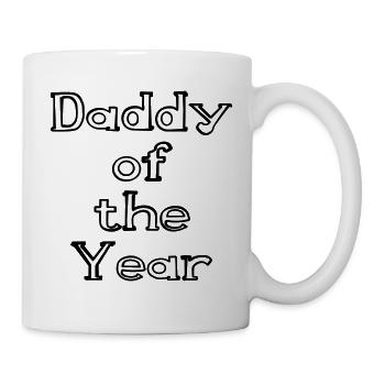 Daddy of the Year handgezeichnet - Tasse - Weiß - Rechts