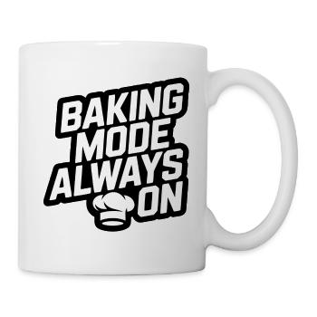 Backmodus immer an lustiger Back Spruch - Tasse - Weiß - Rechts