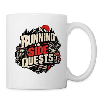 Laufend auf Nebenquests - Tasse - Weiß - Rechts