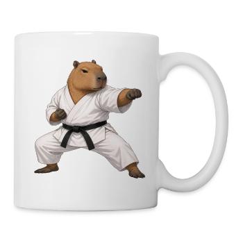 Capybara macht Karate  - Tasse - Weiß - Rechts