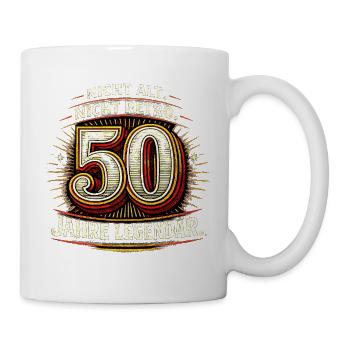 Nicht alt. Nicht retro. 50 Jahre legendär. - Tasse - Weiß - Rechts