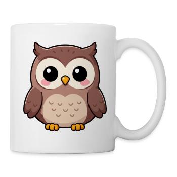 Niedliche Eule Kawaii Geschenk  - Tasse - Weiß - Rechts