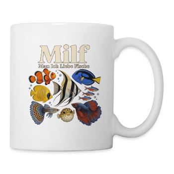 Ich liebe Fische - Tasse - Weiß - Rechts