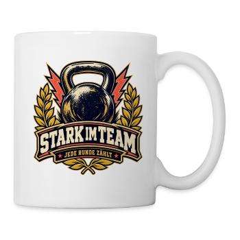 Stark im Team – Jede Runde zählt - Tasse - Weiß - Rechts