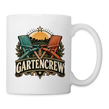 Gartencrew – Dorf & Gartenliebe Geschenkidee - Tasse - Weiß - Rechts