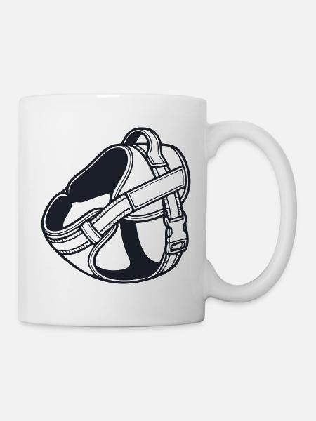 Hundegeschirr Brustgeschirr Icon - Tasse - Weiß