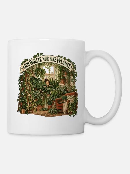 Pflanzendschungel - Tasse - Weiß