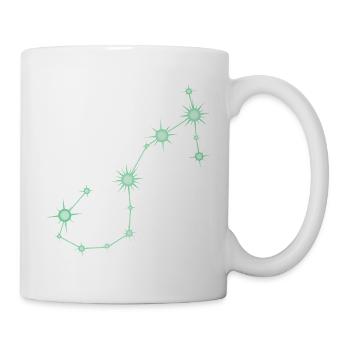 Skorpionstern, Sternbild, Tierkreiszeichen Grün - Tasse - Weiß - Rechts