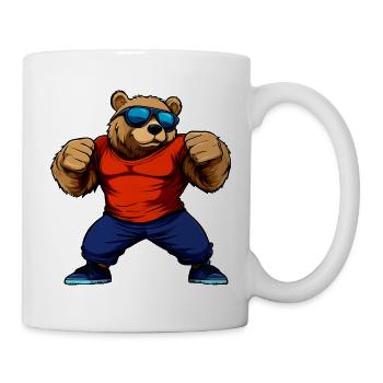 Bär Sport Tier - Tasse - Weiß - Rechts