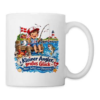 KleinerAngler GroßesGlück Küstenpoesie - Tasse - Weiß - Rechts