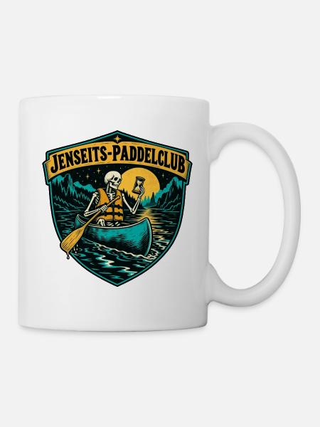 Jenseits-Paddelclub - Tasse - Weiß
