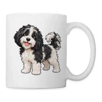 Schafpudel Kawaii Style – Süßer Hütehund - Tasse - Weiß - Rechts