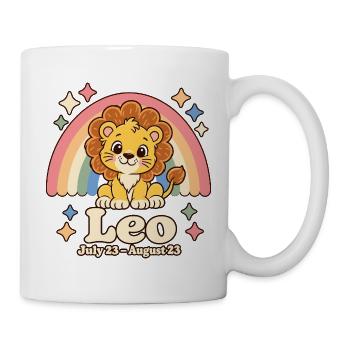 Löwe – niedliches Sternzeichen für Kinder - Tasse - Weiß - Rechts