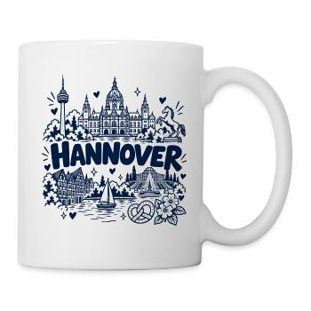 Hannover - Sehenswürdigkeiten - Niedersachsen - Tasse - Weiß - Rechts