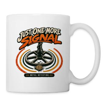 Nur-eines-Signal-Metall-Detektieren-Retro - Tasse - Weiß - Rechts