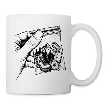Wandersucht – Berg- und Trekking-Beutel - Tasse - Weiß - Rechts
