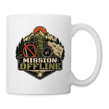 Mission: Offline – Outdoor-Auszeit - Tasse - Weiß - Rechts