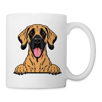 Deutsche Dogge - Tasse - Weiß - Rechts
