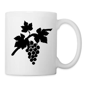 Wein Weinrebe schwarz Geschenk Weintrinker  - Tasse - Weiß - Rechts
