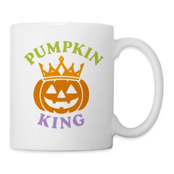 Pumpkin King Kürbis Halloween König Krone Männer - Tasse - Weiß - Rechts