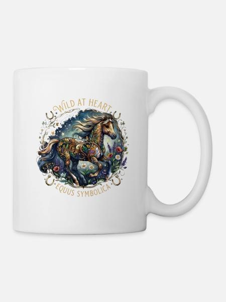 Wildes Pferd, WILD ET HEART - Tasse - Weiß