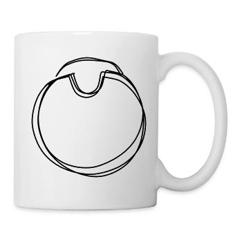 Babylätzchen handgezeichnet - Tasse - Weiß - Rechts