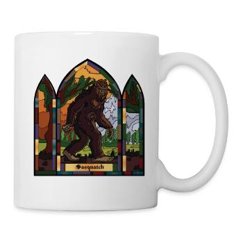 Sasquatch Buntglasfenster - Tasse - Weiß - Rechts