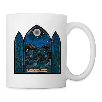Loch Ness Monster Buntglas - Tasse - Weiß - Rechts