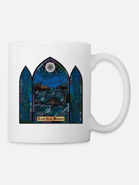 Loch Ness Monster Buntglas - Tasse - Weiß