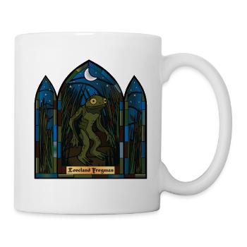Mondbeschienener Froschmann im Buntglas - Tasse - Weiß - Rechts