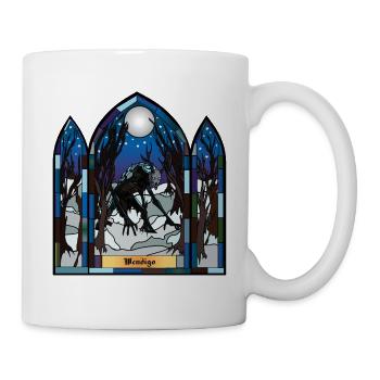 Wendigo Mondschein-Buntglas - Tasse - Weiß - Rechts