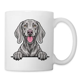 Weimaraner - Tasse - Weiß - Rechts